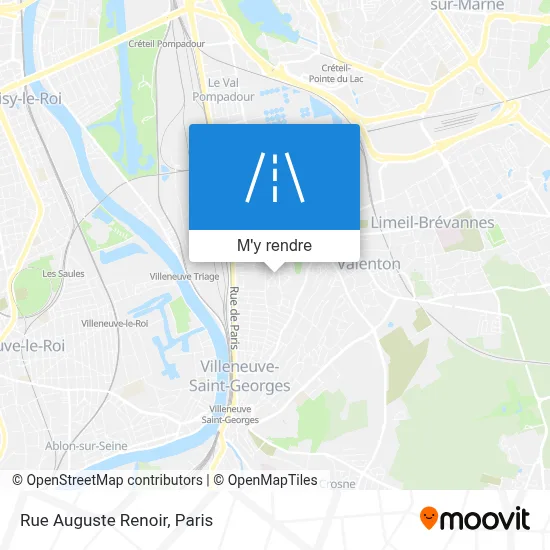 Rue Auguste Renoir plan