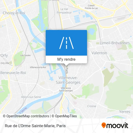 Rue de L'Orme Sainte-Marie plan