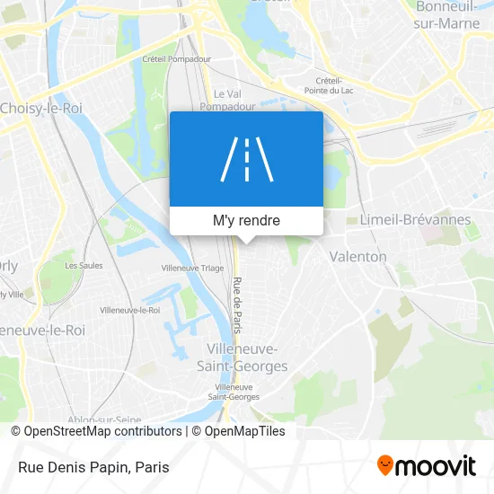 Rue Denis Papin plan