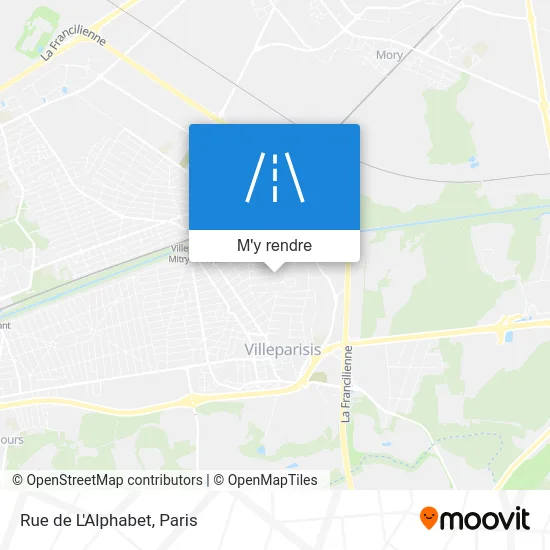 Rue de L'Alphabet plan