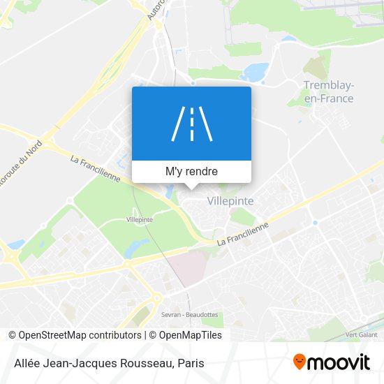 Allée Jean-Jacques Rousseau plan