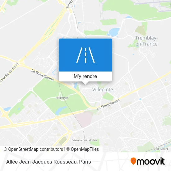Allée Jean-Jacques Rousseau plan