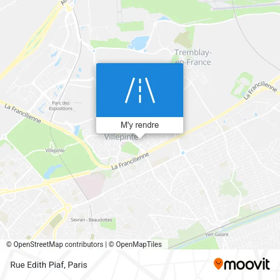 Rue Edith Piaf plan