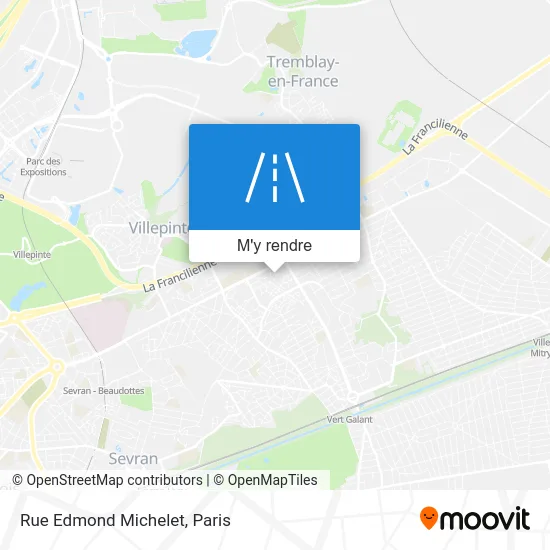 Rue Edmond Michelet plan