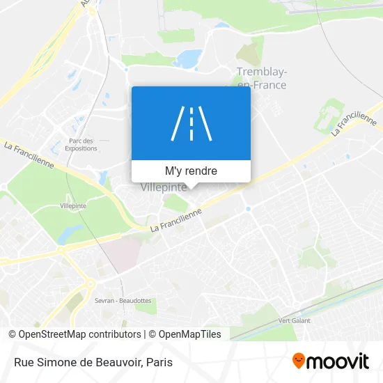 Rue Simone de Beauvoir plan