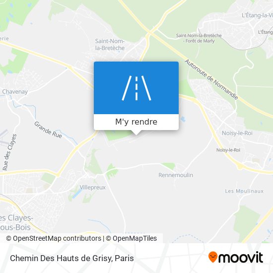 Chemin Des Hauts de Grisy plan