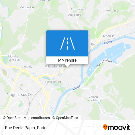 Rue Denis Papin plan