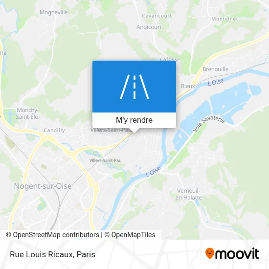 Rue Louis Ricaux plan