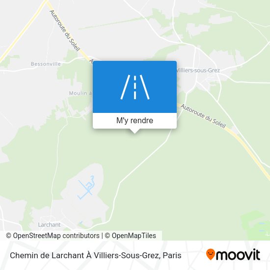 Chemin De Larchant À Villiers-Sous-Grez plan