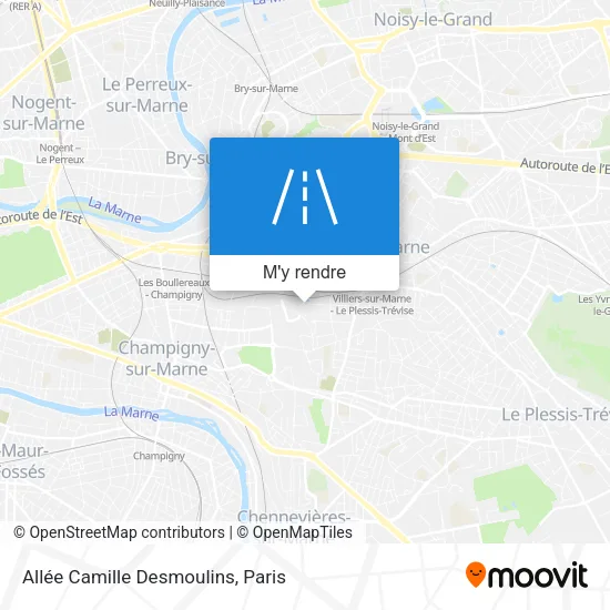 Allée Camille Desmoulins plan