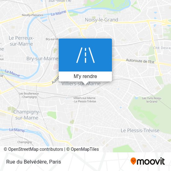 Rue du Belvédère plan