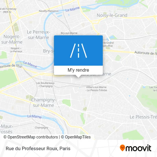 Rue du Professeur Roux plan