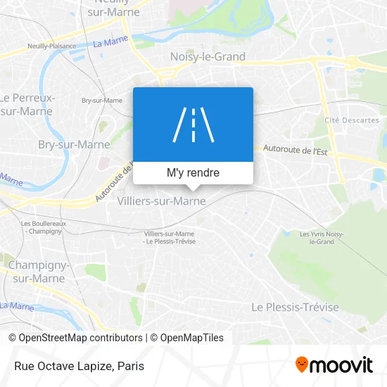 Rue Octave Lapize plan