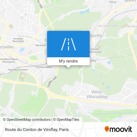 Route du Cordon de Viroflay plan