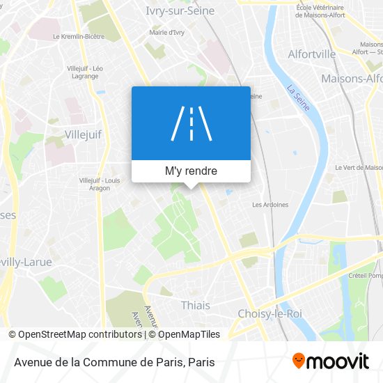 Avenue de la Commune de Paris plan
