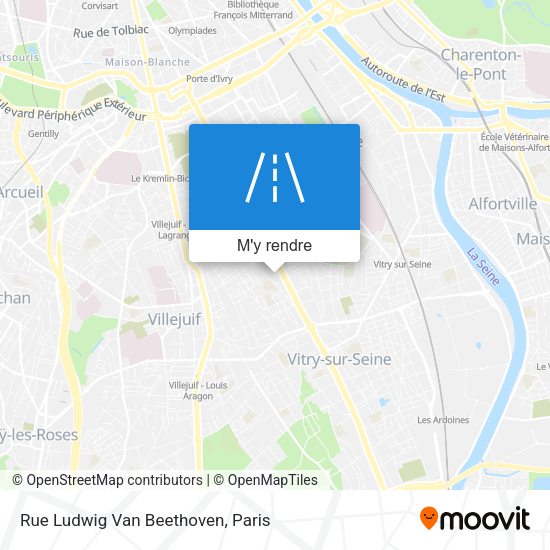 Rue Ludwig Van Beethoven plan