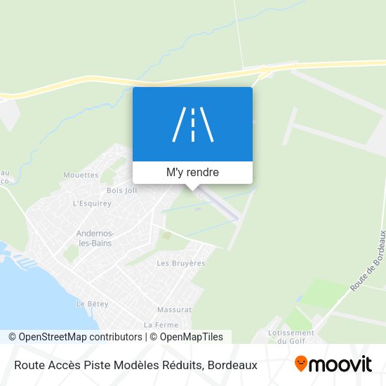 Route Accès Piste Modèles Réduits plan