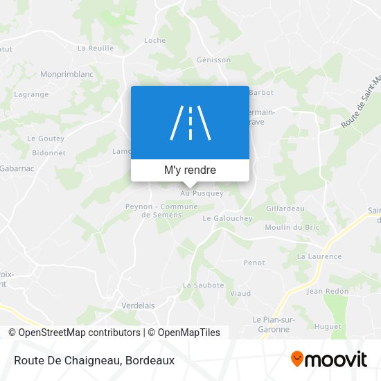 Route De Chaigneau plan