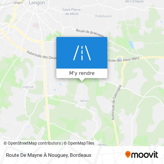Route De Mayne À Nouguey plan