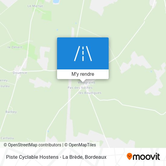 Piste Cyclable Hostens - La Brède plan