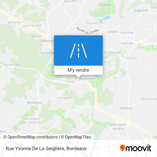 Rue Yvonne De La Seiglière plan