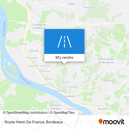 Route Henri De France plan