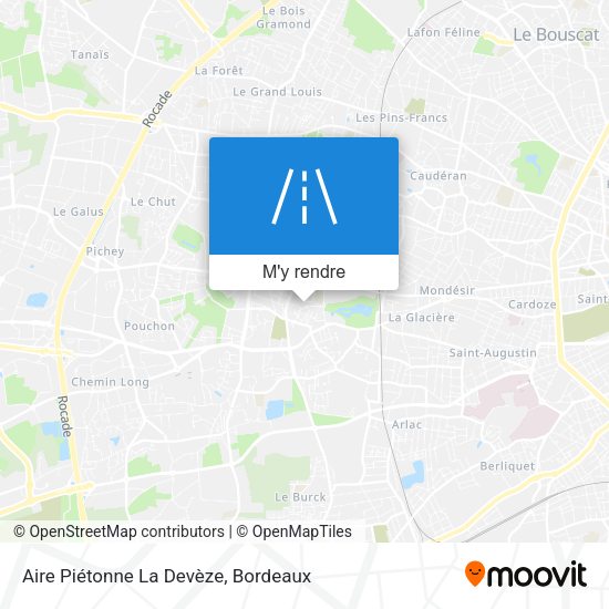 Aire Piétonne La Devèze plan