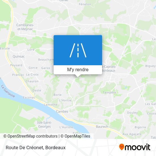 Route De Créonet plan