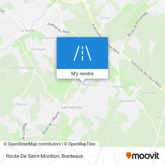 Route De Saint-Morillon plan
