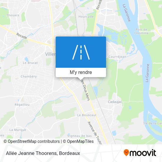 Allée Jeanne Thoorens plan