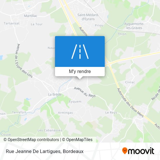 Rue Jeanne De Lartigues plan