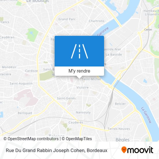 Rue Du Grand Rabbin Joseph Cohen plan