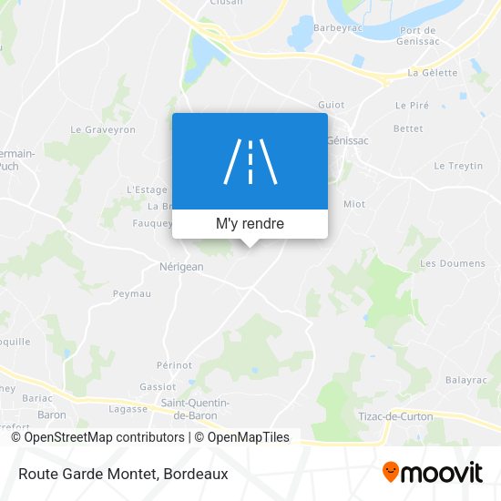 Route Garde Montet plan