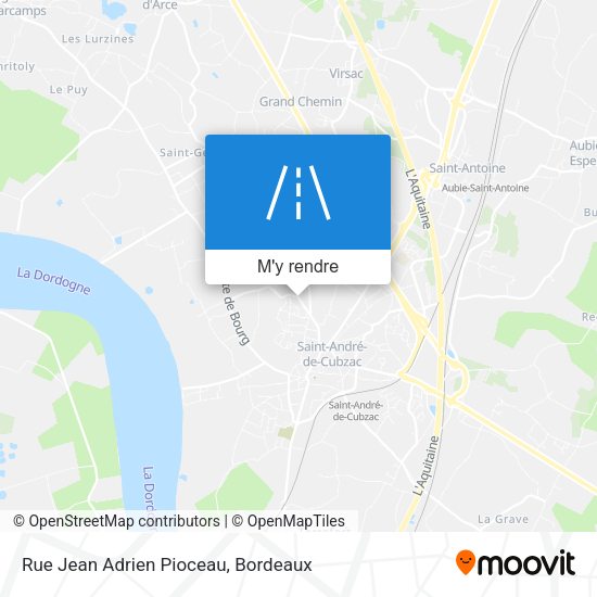 Rue Jean Adrien Pioceau plan