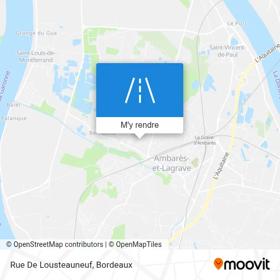 Rue De Lousteauneuf plan