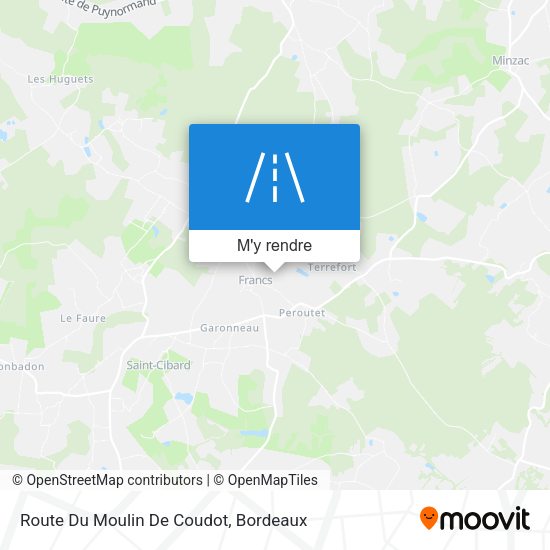 Route Du Moulin De Coudot plan