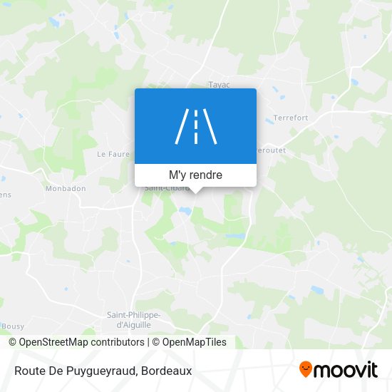 Route De Puygueyraud plan