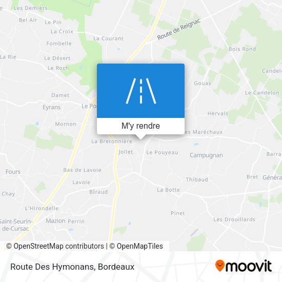 Route Des Hymonans plan