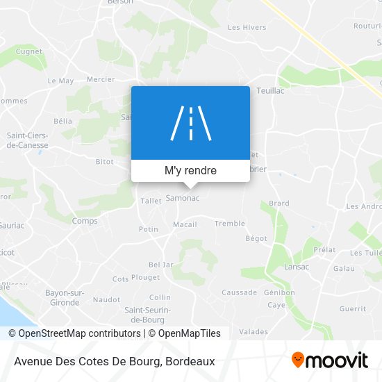 Avenue Des Cotes De Bourg plan