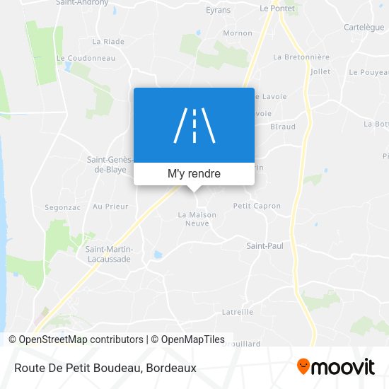 Route De Petit Boudeau plan