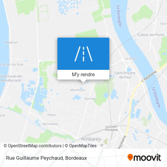 Rue Guillaume Peychaud plan