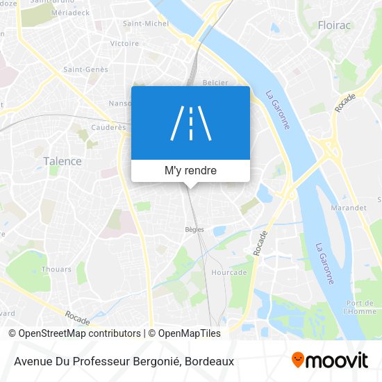 Avenue Du Professeur Bergonié plan