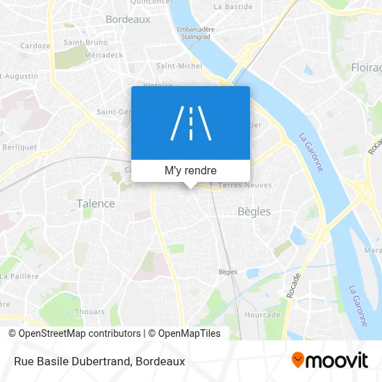 Rue Basile Dubertrand plan