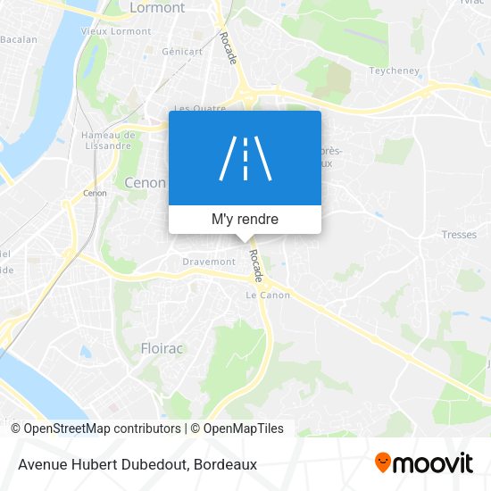 Avenue Hubert Dubedout plan