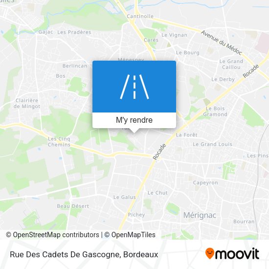 Rue Des Cadets De Gascogne plan