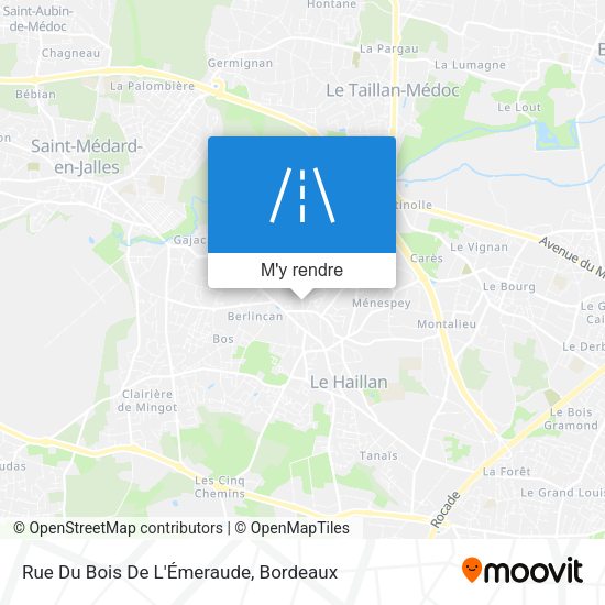 Rue Du Bois De L'Émeraude plan