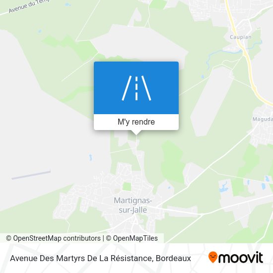 Avenue Des Martyrs De La Résistance plan