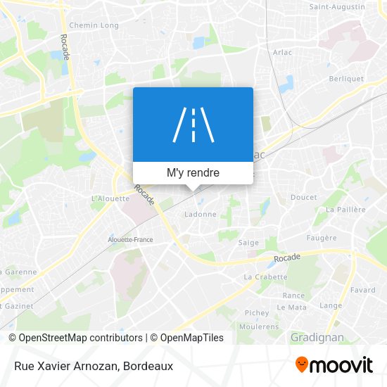 Rue Xavier Arnozan plan
