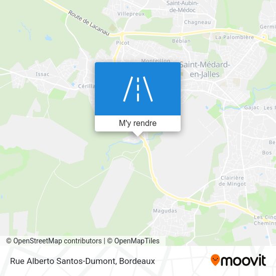 Rue Alberto Santos-Dumont plan