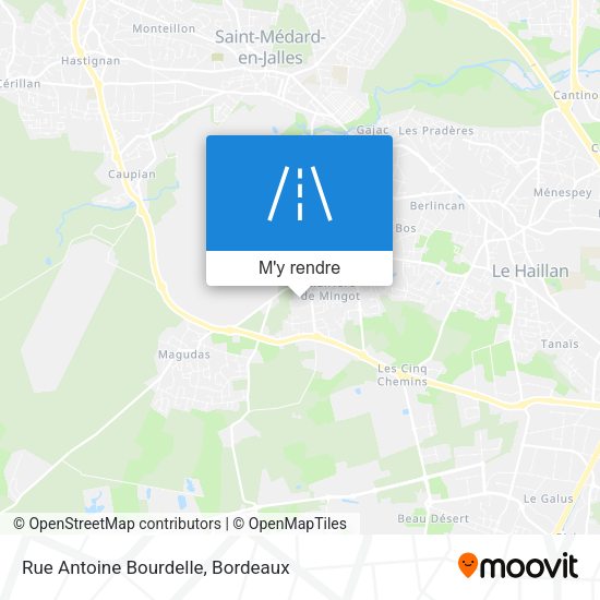 Rue Antoine Bourdelle plan